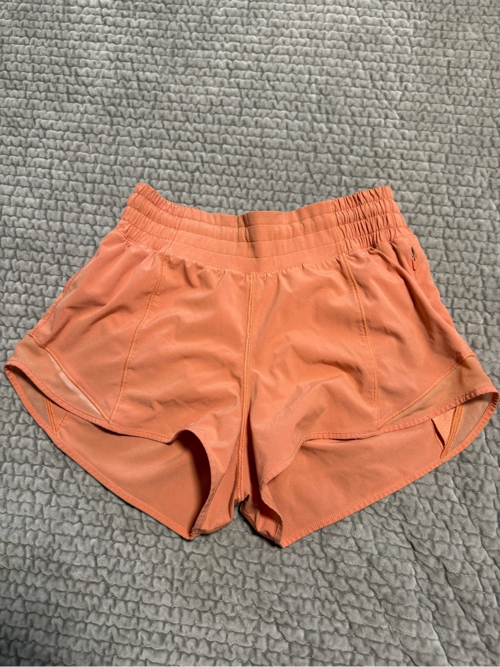 lululemon athletica Hotty Hot High-Rise Lined Coral Kiss shorts